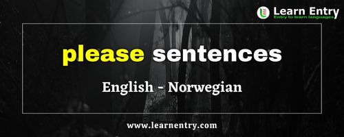 Please sentences in Norwegian
