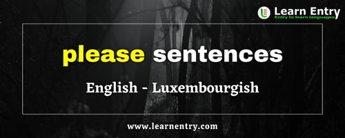 Please sentences in Luxembourgish