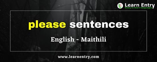 Please sentences in Maithili