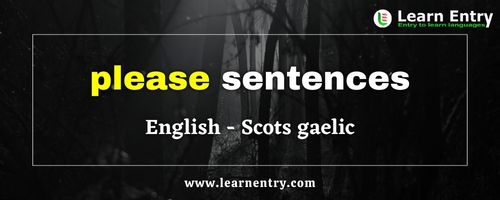 Please sentences in Scots gaelic