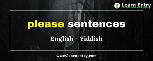 Please sentences in Yiddish