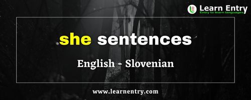 She sentences in Slovenian