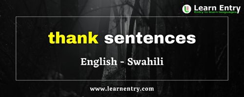 Thank sentences in Swahili