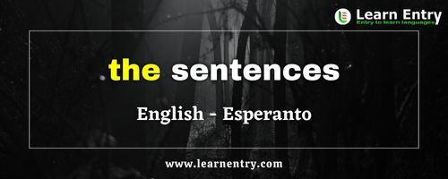 The sentences in Esperanto