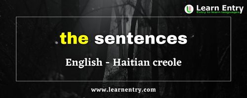 The sentences in Haitian creole