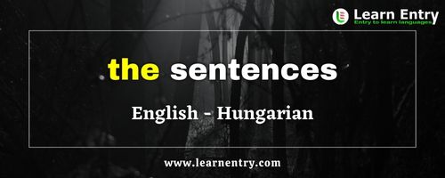 The sentences in Hungarian