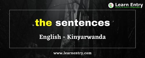 The sentences in Kinyarwanda