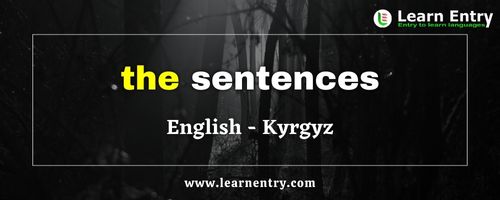 The sentences in Kyrgyz