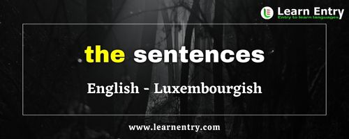 The sentences in Luxembourgish