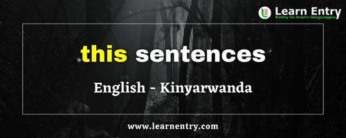 This sentences in Kinyarwanda