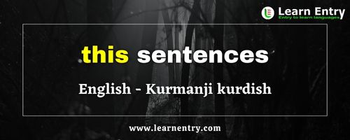 This sentences in Kurmanji kurdish