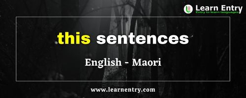 This sentences in Maori