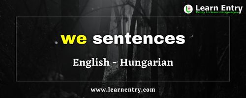 We sentences in Hungarian