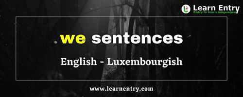 We sentences in Luxembourgish