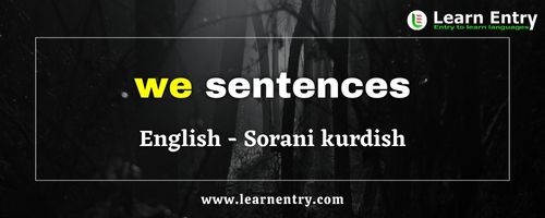 We sentences in Sorani kurdish