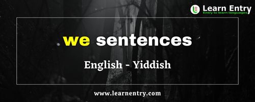 We sentences in Yiddish