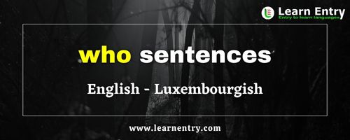 Who sentences in Luxembourgish
