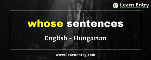 Whose sentences in Hungarian