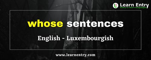 Whose sentences in Luxembourgish
