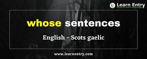 Whose sentences in Scots gaelic