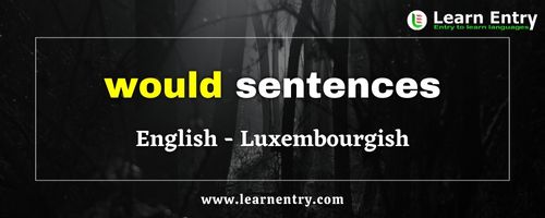 Would sentences in Luxembourgish