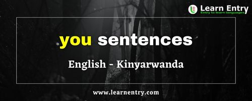 You sentences in Kinyarwanda