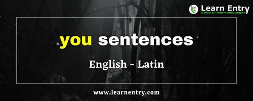 You sentences in Latin