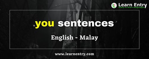 You sentences in Malay