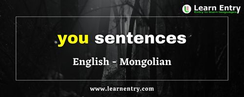 You sentences in Mongolian