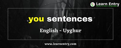 You sentences in Uyghur