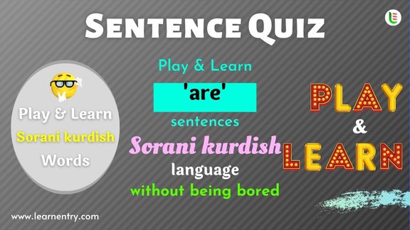 Are Sentence quiz in Sorani kurdish