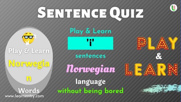 I Sentence quiz in Norwegian