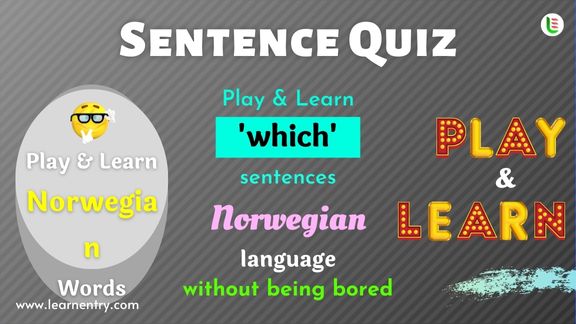 Which Sentence quiz in Norwegian