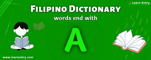 English to Filipino translation – Words end with A