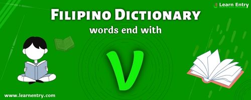 English to Filipino translation – Words end with V