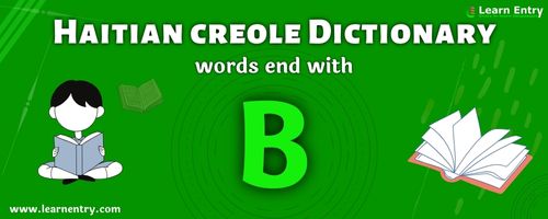 English to Haitian creole translation – Words end with B
