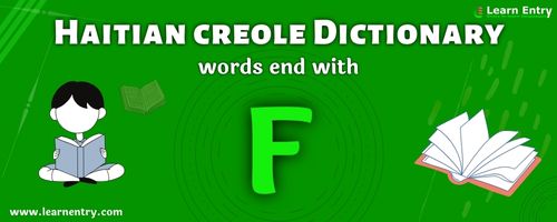 English to Haitian creole translation – Words end with F