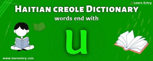 English to Haitian creole translation – Words end with U
