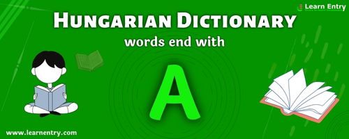English to Hungarian translation – Words end with A