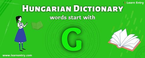 English to Hungarian translation – Words start with G