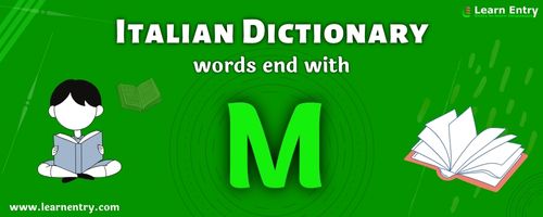 English to Italian translation – Words end with M