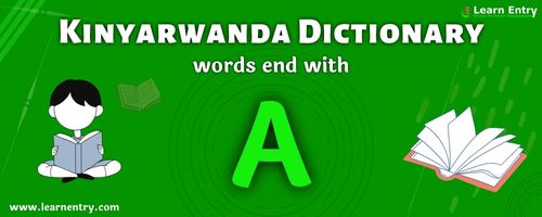 English to Kinyarwanda translation – Words end with A