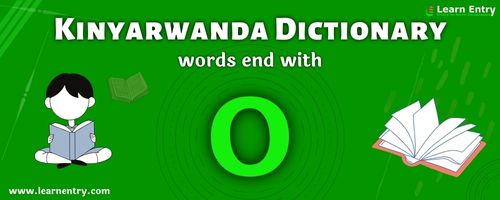 English to Kinyarwanda translation – Words end with O