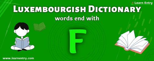 English to Luxembourgish translation – Words end with F