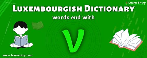 English to Luxembourgish translation – Words end with V