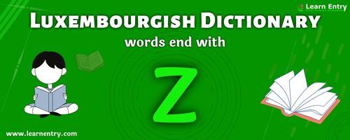 English to Luxembourgish translation – Words end with Z