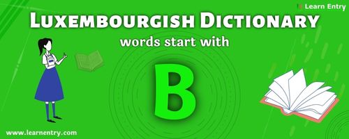 English to Luxembourgish translation – Words start with B