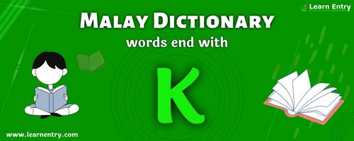 English to Malay translation – Words end with K