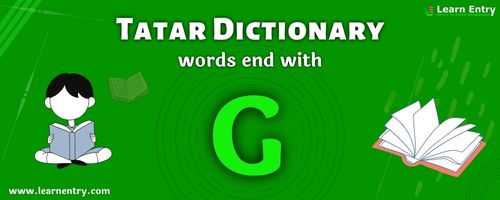 English to Tatar translation – Words end with G