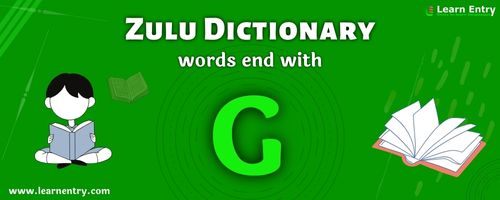 English to Zulu translation – Words end with G